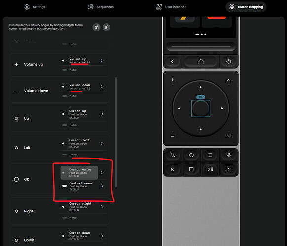 Custom button mappings