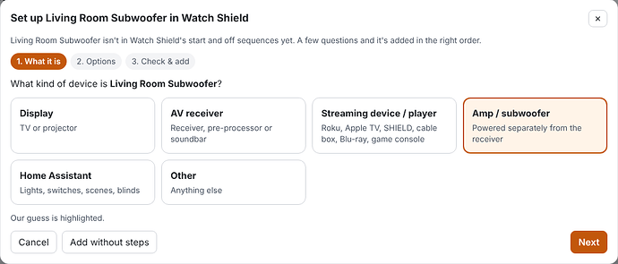 Guided setup