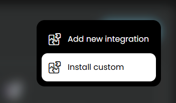 Install custom integration
