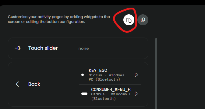 Paste button mappings