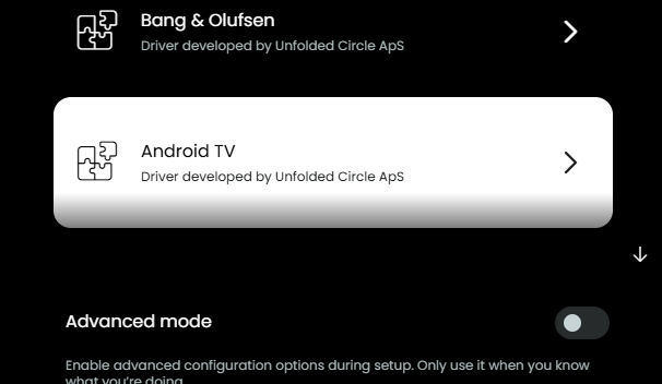 Add Android TV device